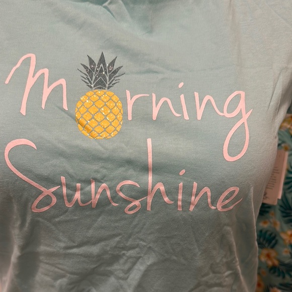 NWT Yarn & Sea Morning Sunshine Blue T-Shirt/Pajama Top - Picture 2 of 8